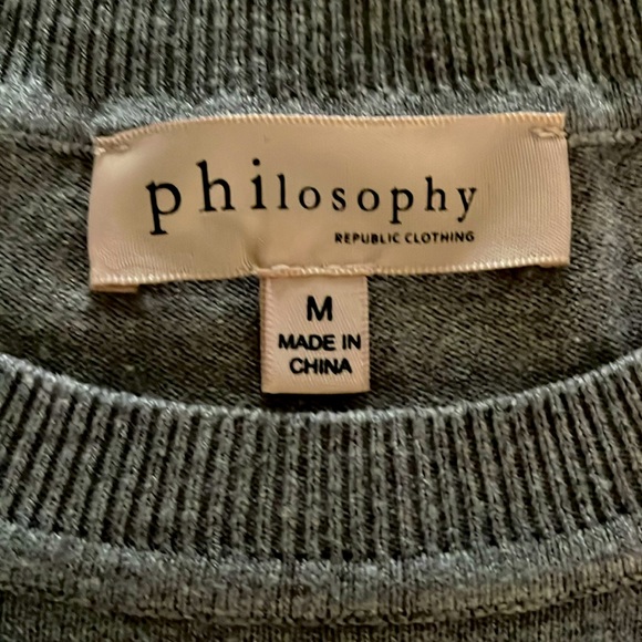 Philosophy Sweater, gray, size M - Picture 3 of 4